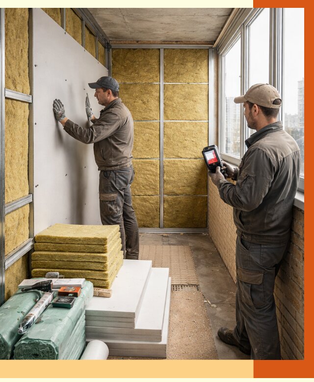 Утепление балкона в Феодосии от 4571 руб. под ключ | ТепломастерФдс